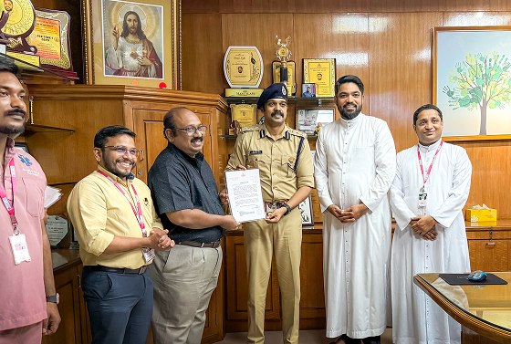 Caritas Hospital Honoured by Kerala Police for Emergency Life-Saving Training Initiative